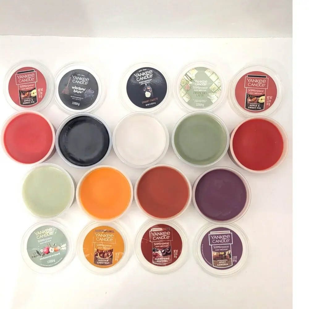Yankee Scenterpiece Candle Easy Meltcup 2.2oz-Lot Of 9-Eight Different Scents